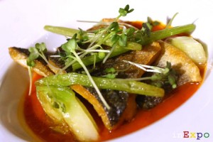 Pavé de loup, façon "stockfish" Café Fairmont ristorante Monaco in Expo
